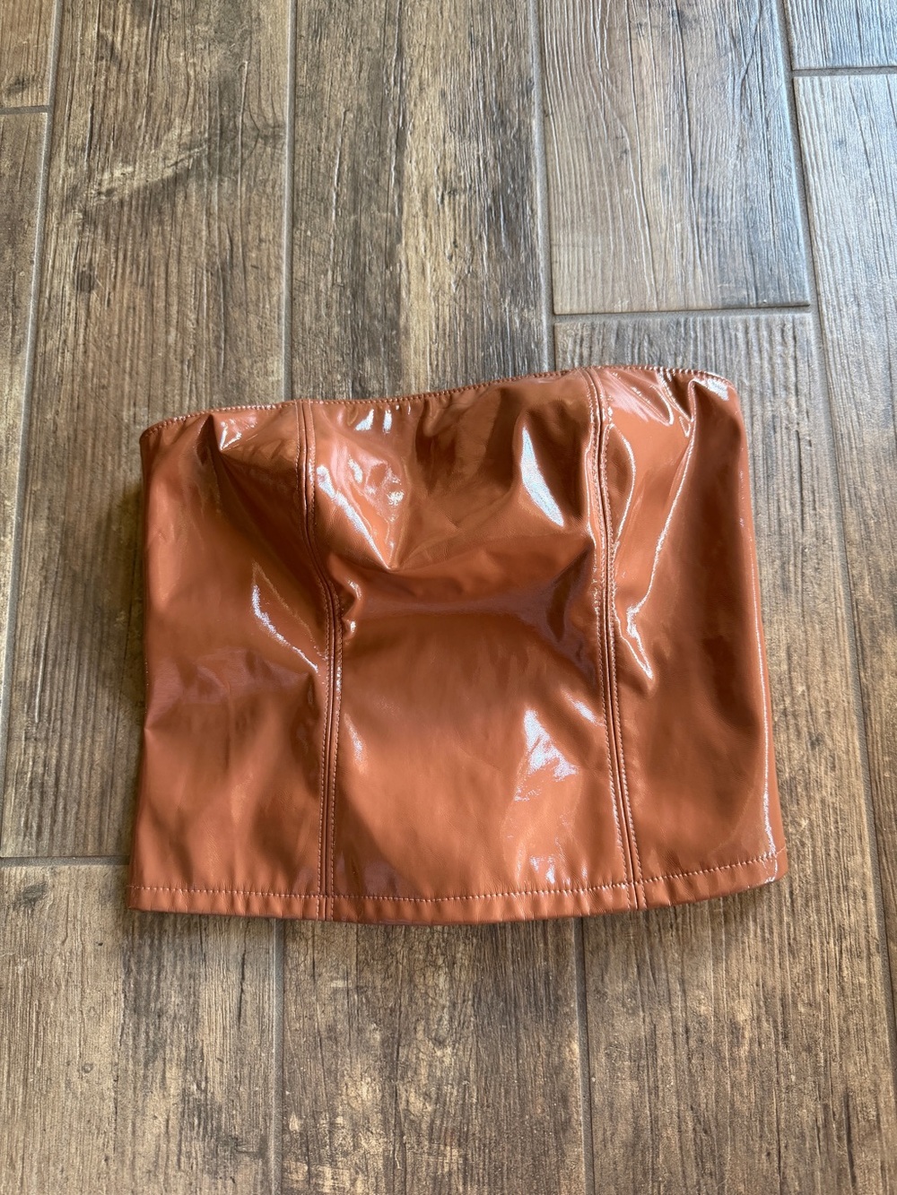 NWOT By Anthropologie Faux Leather Tube Top